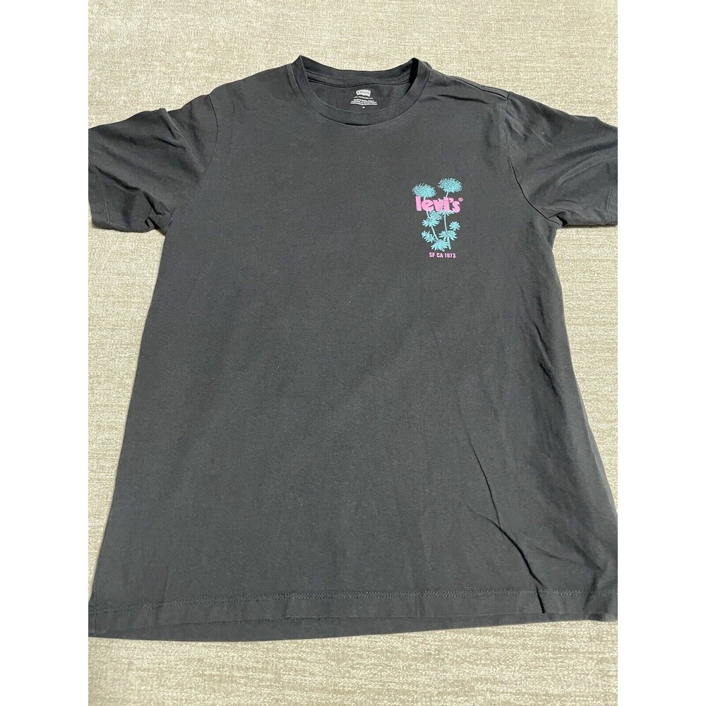 levy’s Shirt Mens Medium San Francisco Black T-Shirt Logo